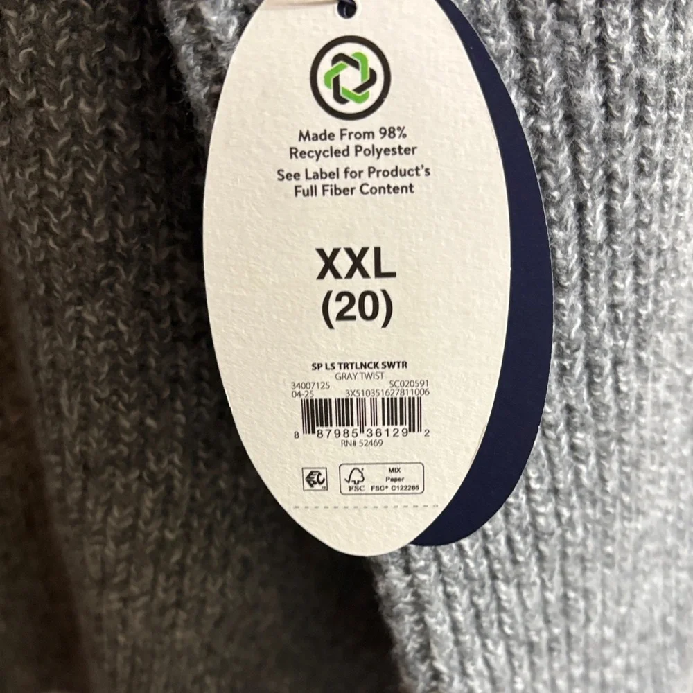 Elegant Gray Turtleneck Sweater - Picture 2 of 2